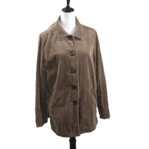 Chadwick's Light Brown Corduroy Button Front Jacket Size Medium